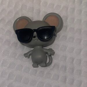 Gray Mouse Figurine with Sunglasses